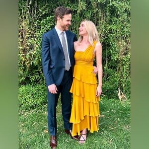 A.L.C. for Barneys New York - Gold Tiered One-Shoulder Dress (6)